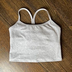Beyond Yoga Spacedye Slim Racerback Cropped Tank - Gray, Small (Pristine!)